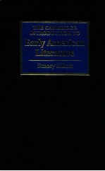 THE CAMBRIDGE INTRODUCTION TO EARLY AMERICAN LITERATURE