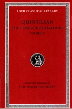 QUINTILIAN THE LESSER DECLAMATIONS VOLUME 2