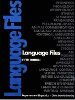 LANGUAGE FILES MATERIALS FOR AN INTRODUCTION TO LANGUAGE