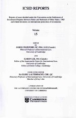 ICSID REPORTS VOLUME 15