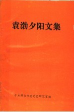 袁渤夕阳文集