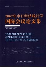 2007年中日经济统计学国际会议论文集