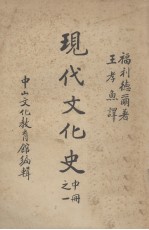现代文化史 中之册一