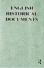ENGLISH HISTORICAL DOCUMENTS VOLUME V(A) 1558-1603