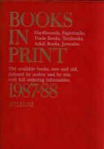 Books in print 1987-88 :volume 6 titles P-Z