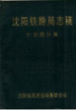 沈阳铁路局志稿 计划统计篇