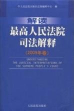 解读最高人民法院司法解释 2009年卷