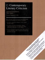 contemporary literary criticism annual cumulative title index covers volumes 1-359