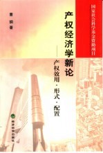 产权经济学新论 产权效用·形势·配置