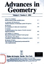 ADVANCES IN GEOMETRY VOLUME 4 NUMBER 4 2004
