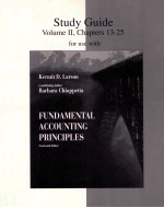 STUDY GUIDE VOLUME II,CHAPTERS 13-25 FUNDAMENTAL ACCOUNTING PRINCIPLES FOURTEENTH EDITION