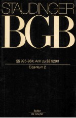 KOMMENTAR ZUM BURGERLICHEN GESETZBUCH MIT EINFUHRUNGSGESETZ UND NEBENGESETZEN BUCH 3 §§925-984