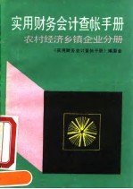 实用财务会计查帐手册 农村经济乡镇企业分册